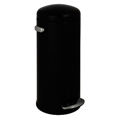 simplehuman Retro Round Pedal Bin, 30L Black
